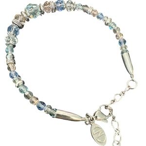 Caroline Neron Bracelet Silver Tone Swarovski crystals